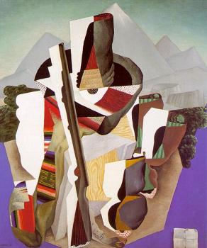 Diego Rivera : Zapatista Landscape, The Guerrilla,Paisaje zapatista, El guerrillero